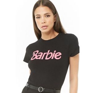 (SOLD) Forever 21 Barbie Logo Graphic Tee, S 🎀